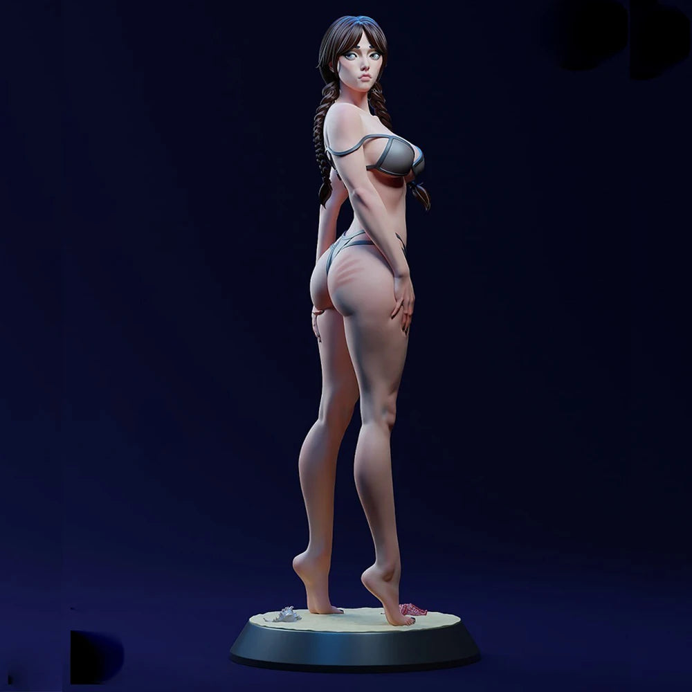 1/24 Anime-Inspired Female Pin-up, Resin Model Figure Kit, Unassembled and Unpainted