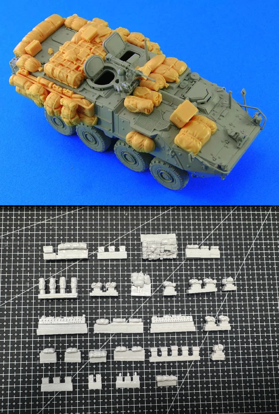 1/72 Modern M1126 Armored Personnel Carrier, Resin Model Vehicle Kit, Unassembled and Unpainted