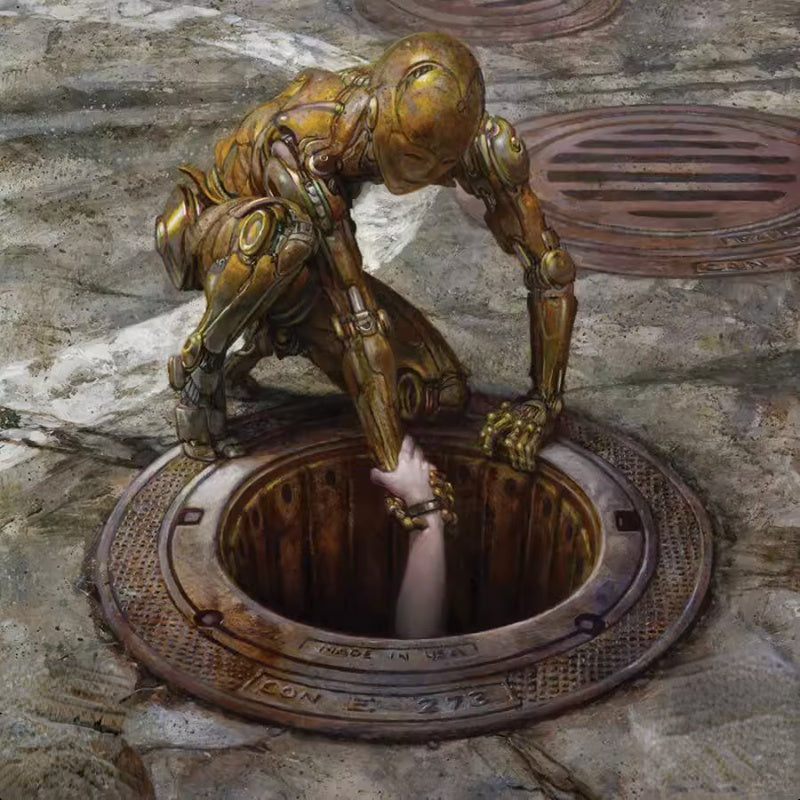 1/24 Futuristic Cyborg Humanoid, Resin Model Figure Kit, Sci-Fi Theme, Unassembled and Unpainted