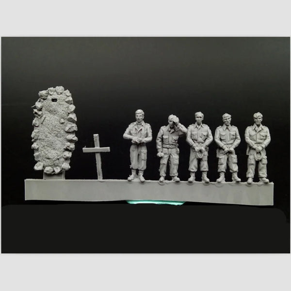1/72 WWII British Funeral, 5 Figures, Resin Model Diorama Kit, Unassembled and Unpainted