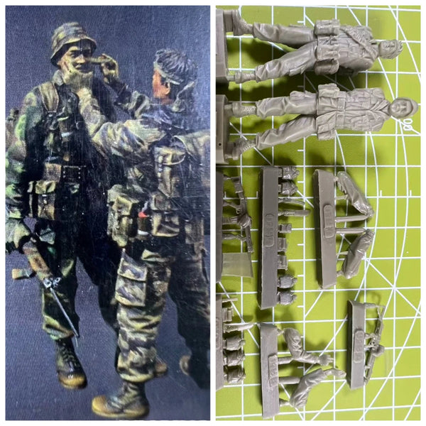 1/35 Modern Tactical Spotter and Support, 2 Figures, Resin Model Figure Kit, Unassembled and Unpainted