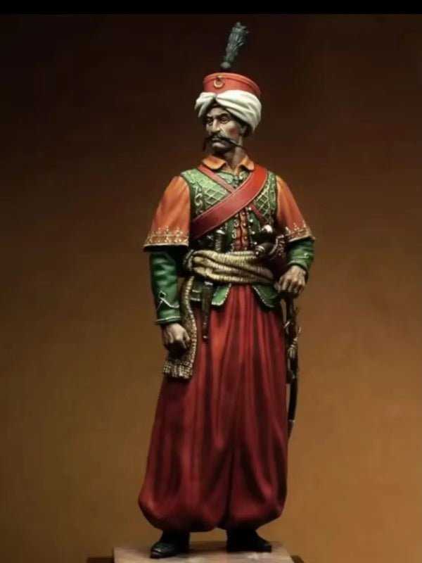 90mm Ottoman Military Officer, Resin Model Figure Kit, Military Theme, Unassembled and Unpainted