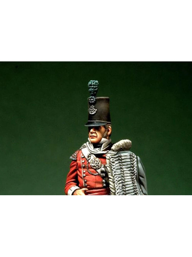 1/32 Napoleonic French Officer in Red Dress Coat, Resin Model Figure Kit, Unassembled and Unpainted