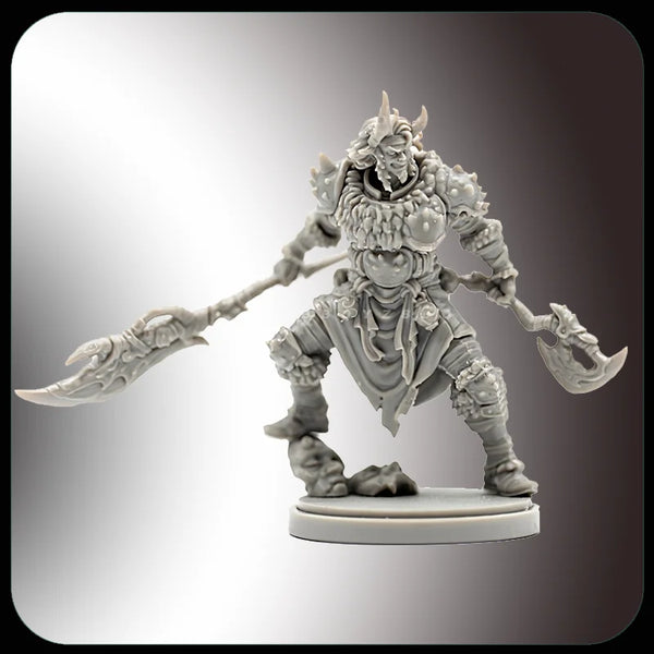 38mm Beast Warrior, Resin Model Figure Kit, Fantasy Theme, Unassembled and Unpainted