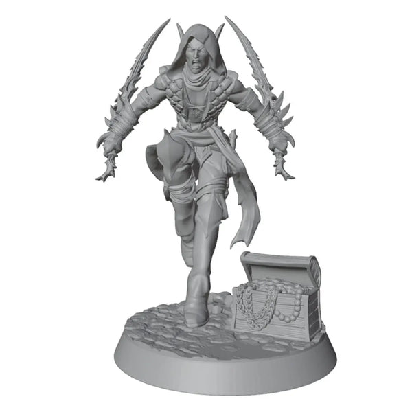 1/24 1/24 Demonic Assassin, Resin Model Figure Kit, Fantasy Theme, Unassembled and Unpainted