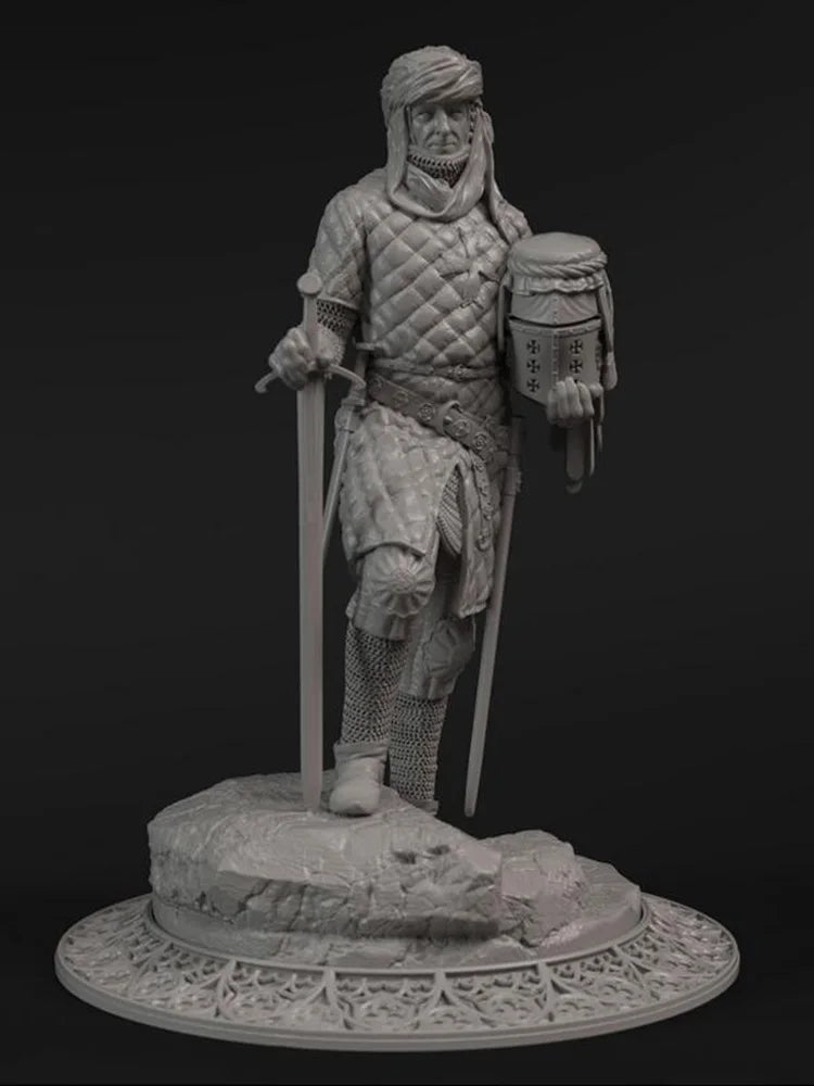 1/24 Medieval Italian Condottiere Commander, Resin Model Figure Kit, Unassembled and Unpainted
