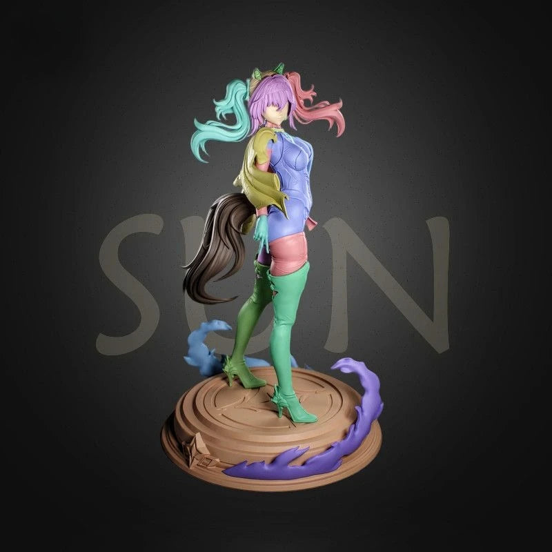 Pink-Haired Anime Girl, Resin Model Figure Kit, Anime Theme, Unassembled and Unpainted