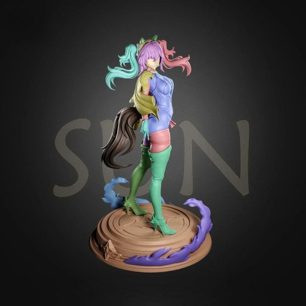 Pink-Haired Anime Girl, Resin Model Figure Kit, Anime Theme, Unassembled and Unpainted