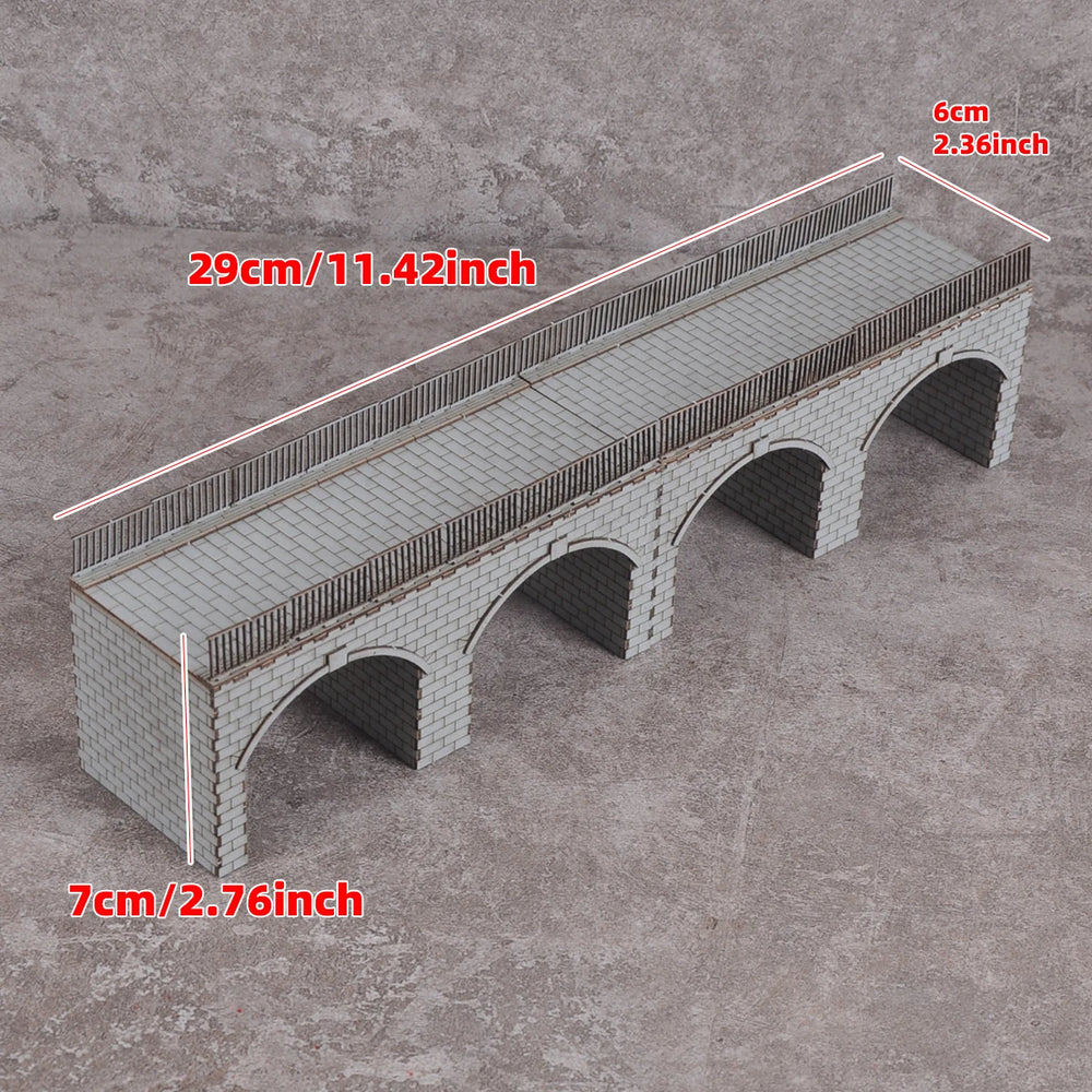 1/87 Modern Railway Bridge, Resin Model Diorama Kit, Historical Theme, Unassembled and Unpainted