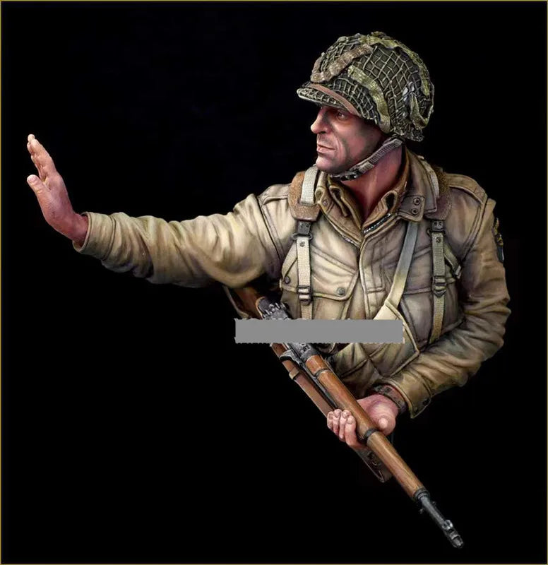 1/10 WWII American Soldier, Resin Model Bust Kit, Unassembled and Unpainted