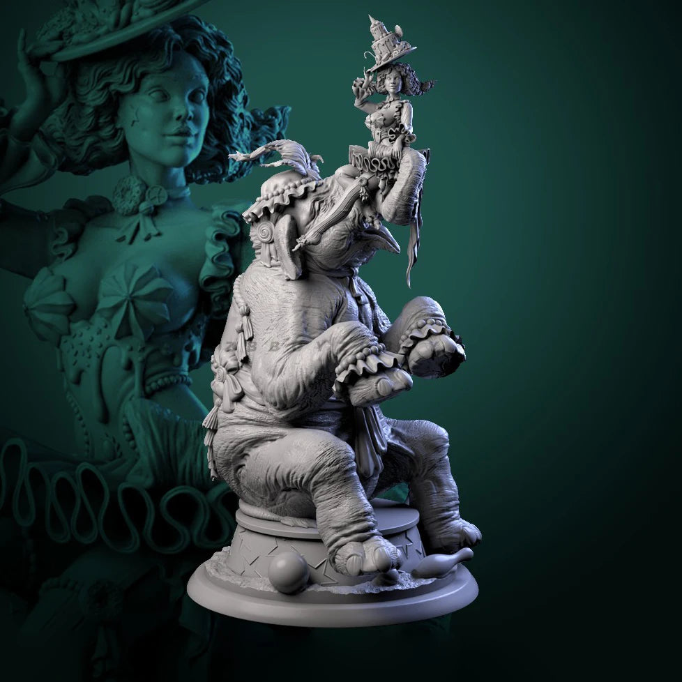 115mm Circus Performers, 4 Figures, Resin Model Figure Kit, Historical Theme, Unassembled and Unpainted