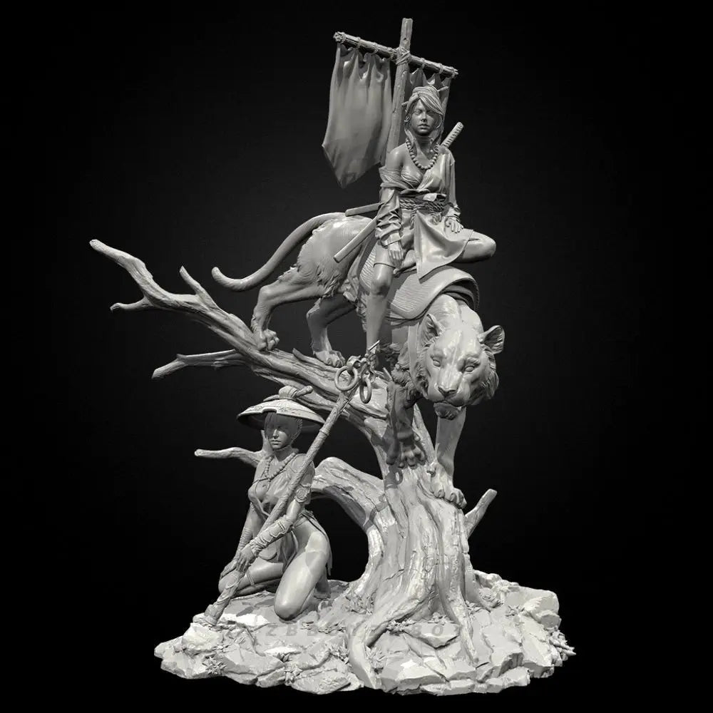 50mm Ninja Warrior, Resin Model Figure Kit, Fantasy Theme, Unassembled and Unpainted