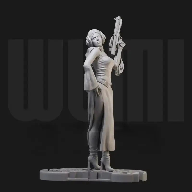 1/24 Female Commando with Pulse Rifle, Resin Model Figure Kit, Sci-Fi Theme, Unassembled and Unpainted