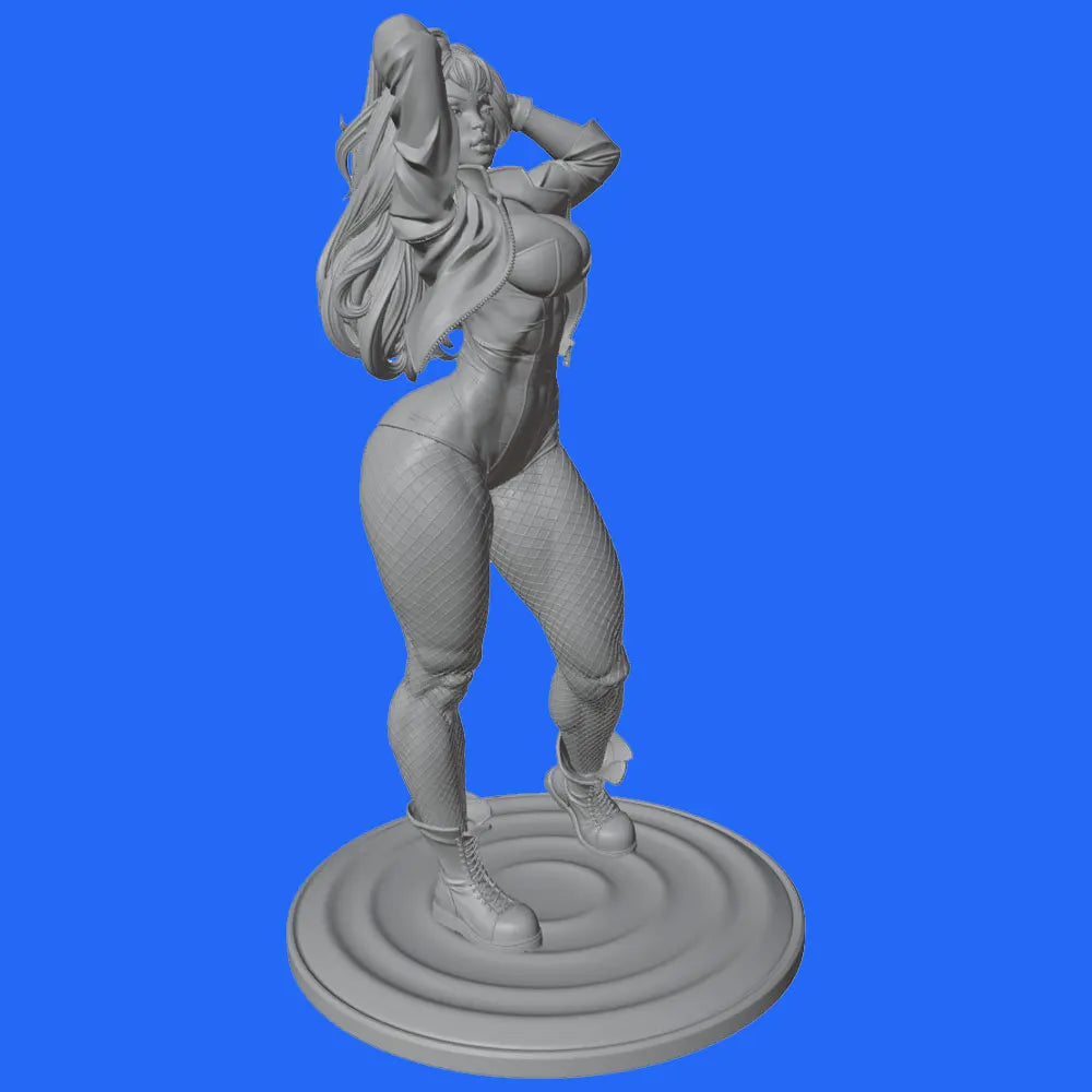 1/24 Contemporary Pin-up Females with Long Hair, Resin Model Figure Kit, Unassembled and Unpainted