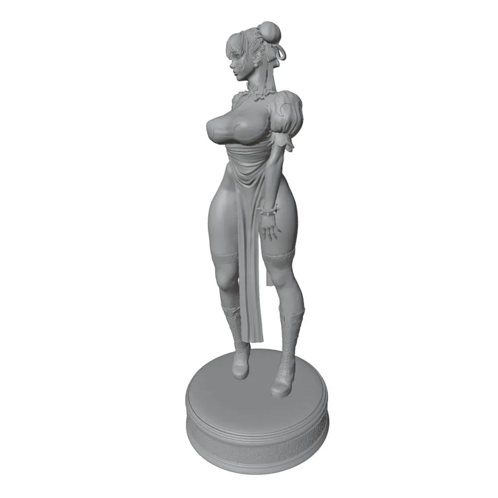 1/24 Female with Pigtails in Athletic Outfit, Resin Model Figure Kit, Anime Theme, Unassembled and Unpainted