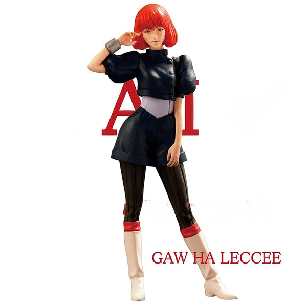 1/20 Red Bob Anime Female in Black Crop Top, Resin Model Figure Kit, Anime Theme, Unassembled and Unpainted