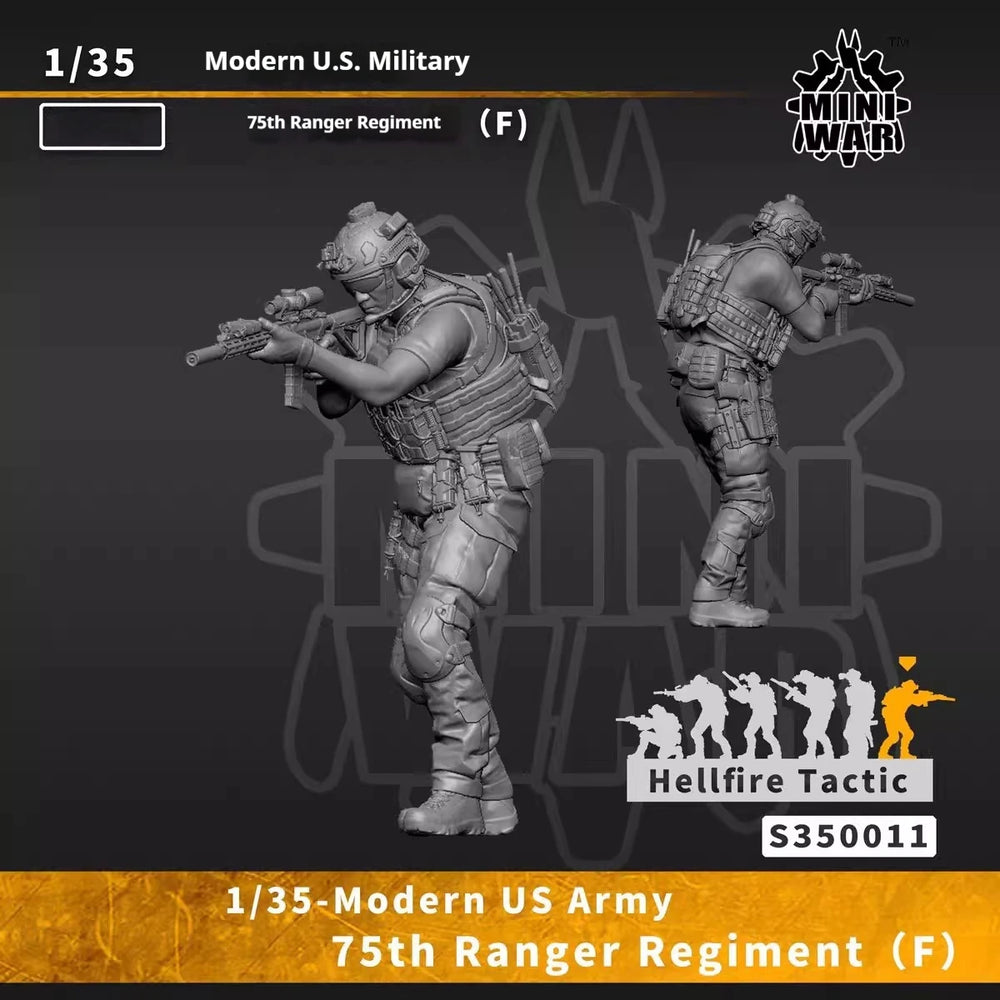1/35 Modern U.S. 75th Rangers, 5 Figures, Resin Model Figure Kit, Unassembled and Unpainted