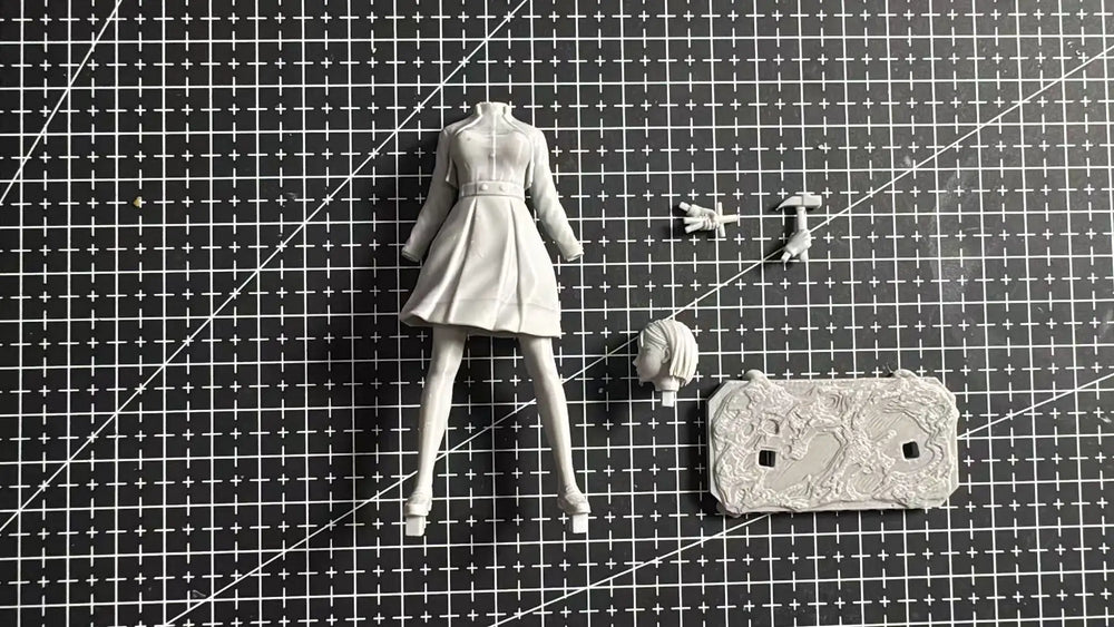 1/18 Combat Girl in Tactical Outfit with Sci-Fi Setting, Resin Model Figure Kit, Anime Theme, Unassembled and Unpainted