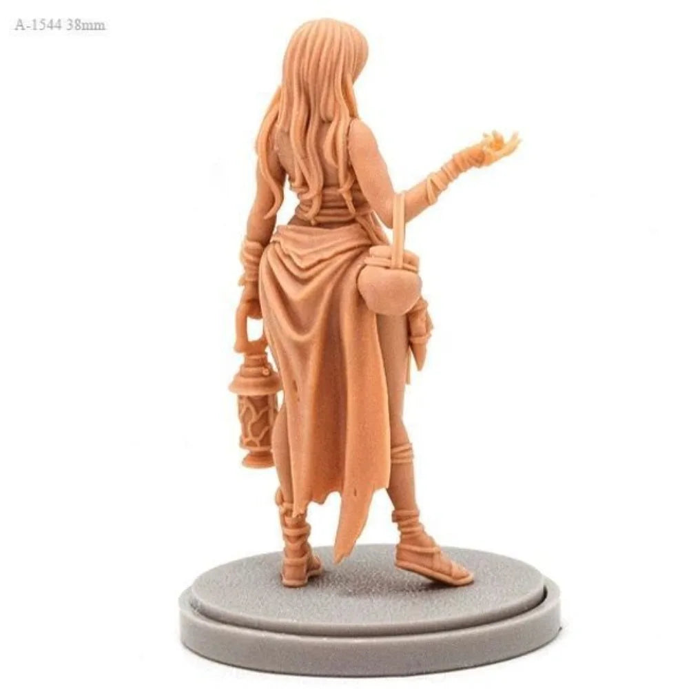 45mm Medieval Female Villager, Resin Model Figure Kit, Unassembled and Unpainted