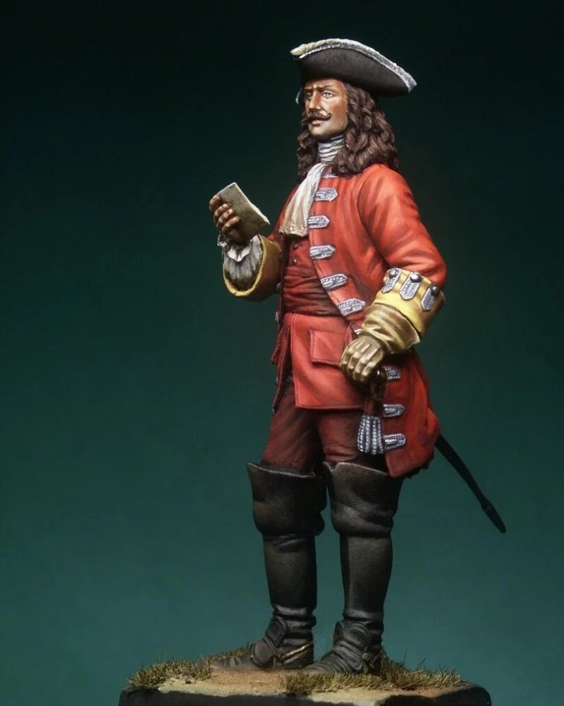 75mm Napoleonic British Officer, Resin Model Figure Kit, Unassembled and Unpainted