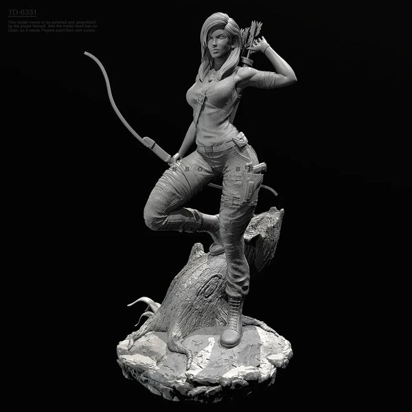 75mm Dragon Archer, Resin Model Figure Kit, Fantasy Theme, Unassembled and Unpainted