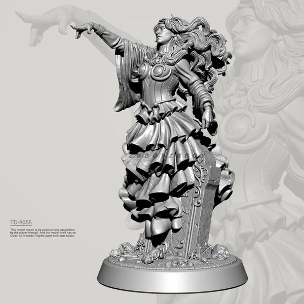 50mm Medieval Evil Adventurer Female Ghost, Resin Model Figure Kit, Unassembled and Unpainted