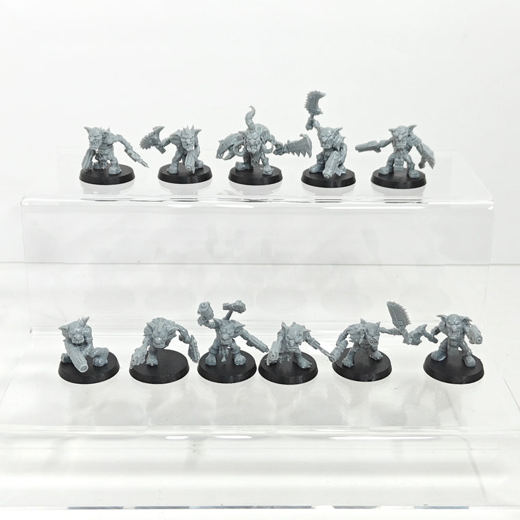 Goblins & Orcs, 11 Figures, Resin Model Figure Kit, Fantasy Theme, Unassembled and Unpainted
