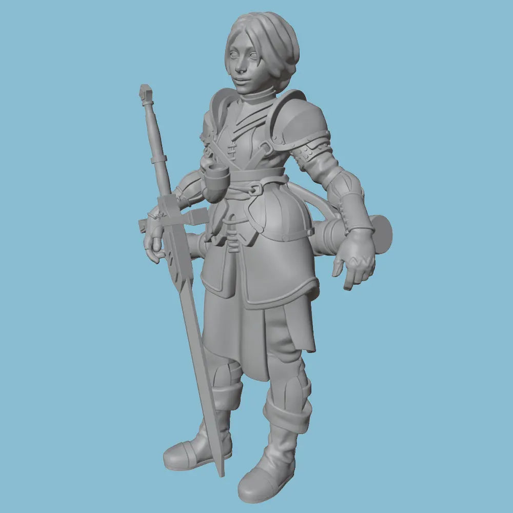 75mm Ranger Warrior, Resin Model Figure Kit, Fantasy Theme, Unassembled and Unpainted