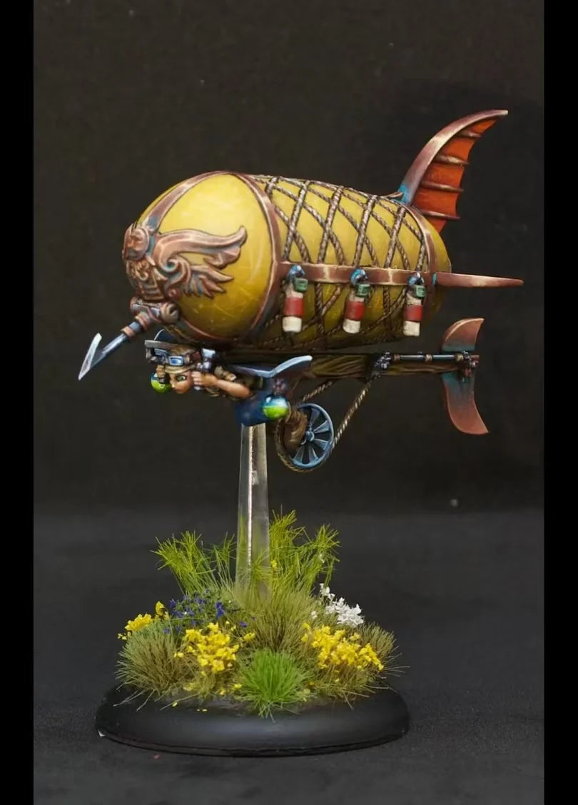Gnomish Steampunk Airship, Resin Model Vehicle Kit, Fantasy Theme, Unassembled and Unpainted