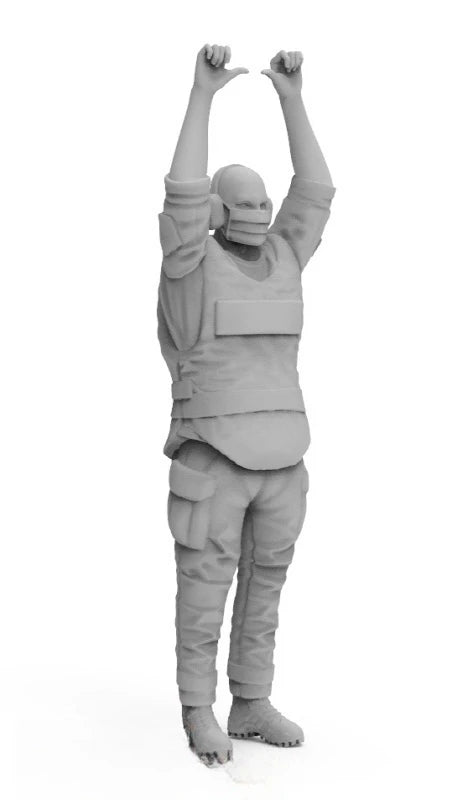 1/32 Modern Fighter Pilots & Personnel, 3 Figures, Resin Model Figure Kit, Unassembled and Unpainted