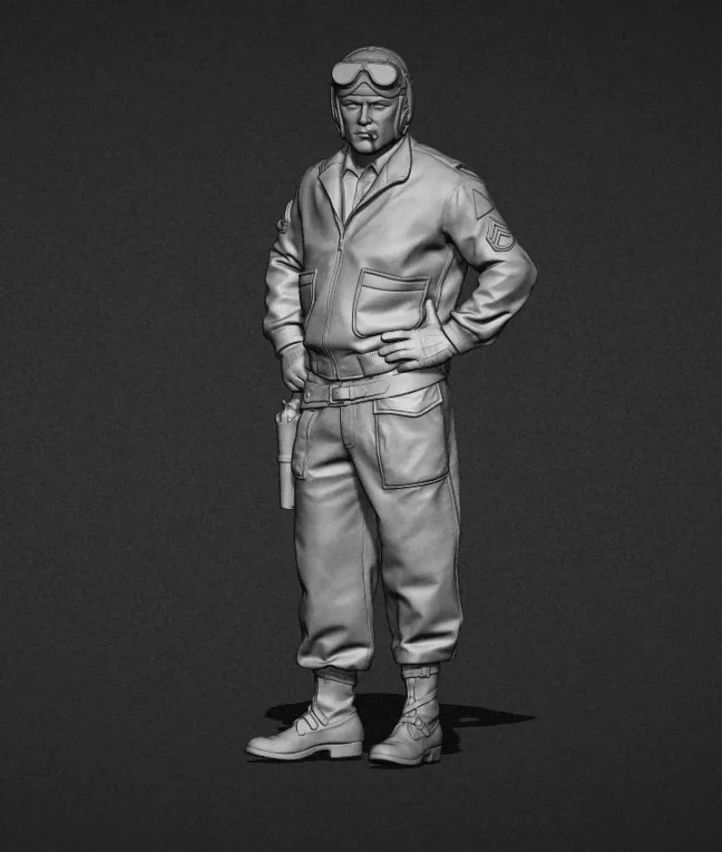 1/35 WWII US Tank Crew with Binoculars, 2 Figures, Resin Model Figure Kit, Unassembled and Unpainted
