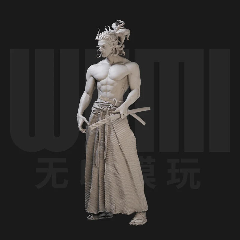 1/24 Medieval Japanese Samurai Warriors, 3 Figures, Resin Model Figure Kit, Unassembled and Unpainted