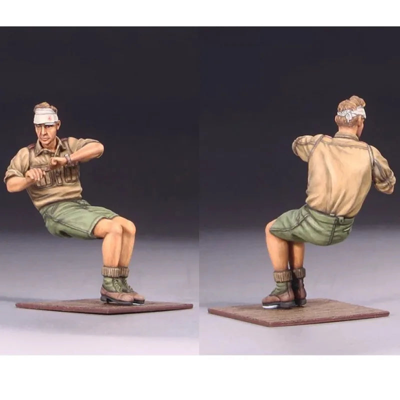 1/35 WWII German Tank Crew Summer, 6 Figures, Resin Model Figure Kit, Unassembled and Unpainted