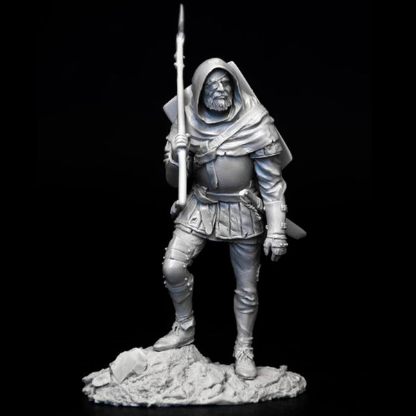 75mm Medieval Mercenary Warrior, Resin Model Figure Kit, Unassembled and Unpainted