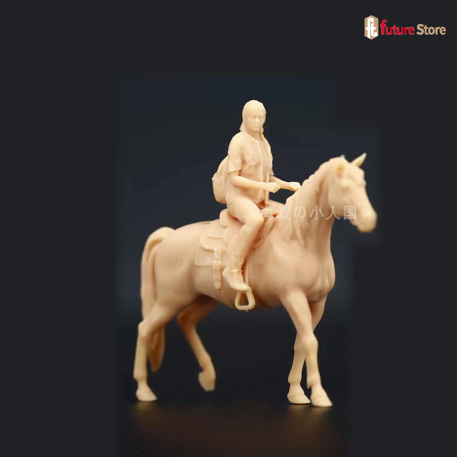 Stylized Female Action Figure Standing Pose 75mm Resin Figure Kit - resin model view 3