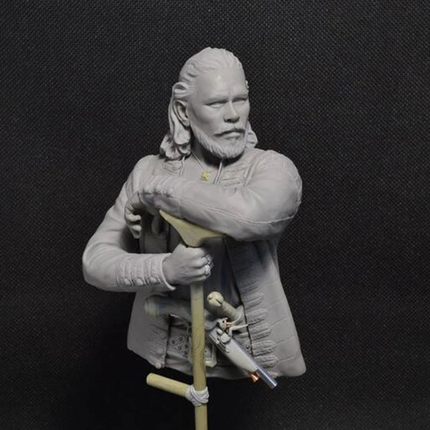 1/10 Ancient Viking Warrior with Braided Hair and Axe, Resin Model Bust Kit, Unassembled and Unpainted