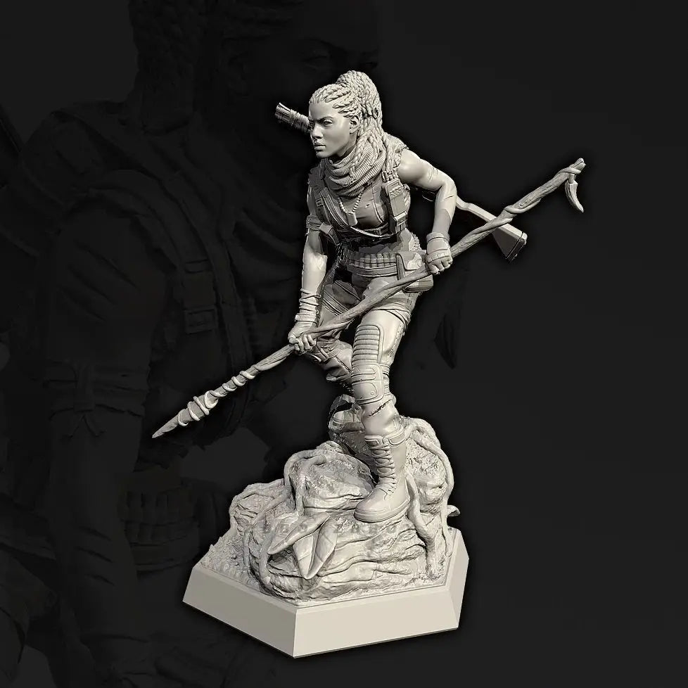 75mm Forest Hunter Ranger, Resin Model Figure Kit, Fantasy Theme, Unassembled and Unpainted