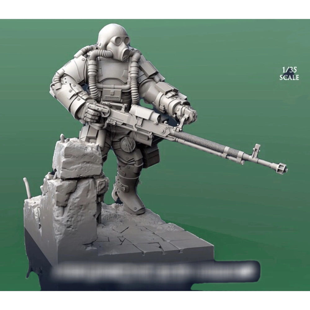 1/35 Modern Sci-Fi Tactical Operator, Resin Model Figure Kit, Unassembled and Unpainted