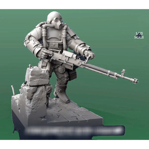1/35 Modern Sci-Fi Tactical Operator, Resin Model Figure Kit, Unassembled and Unpainted