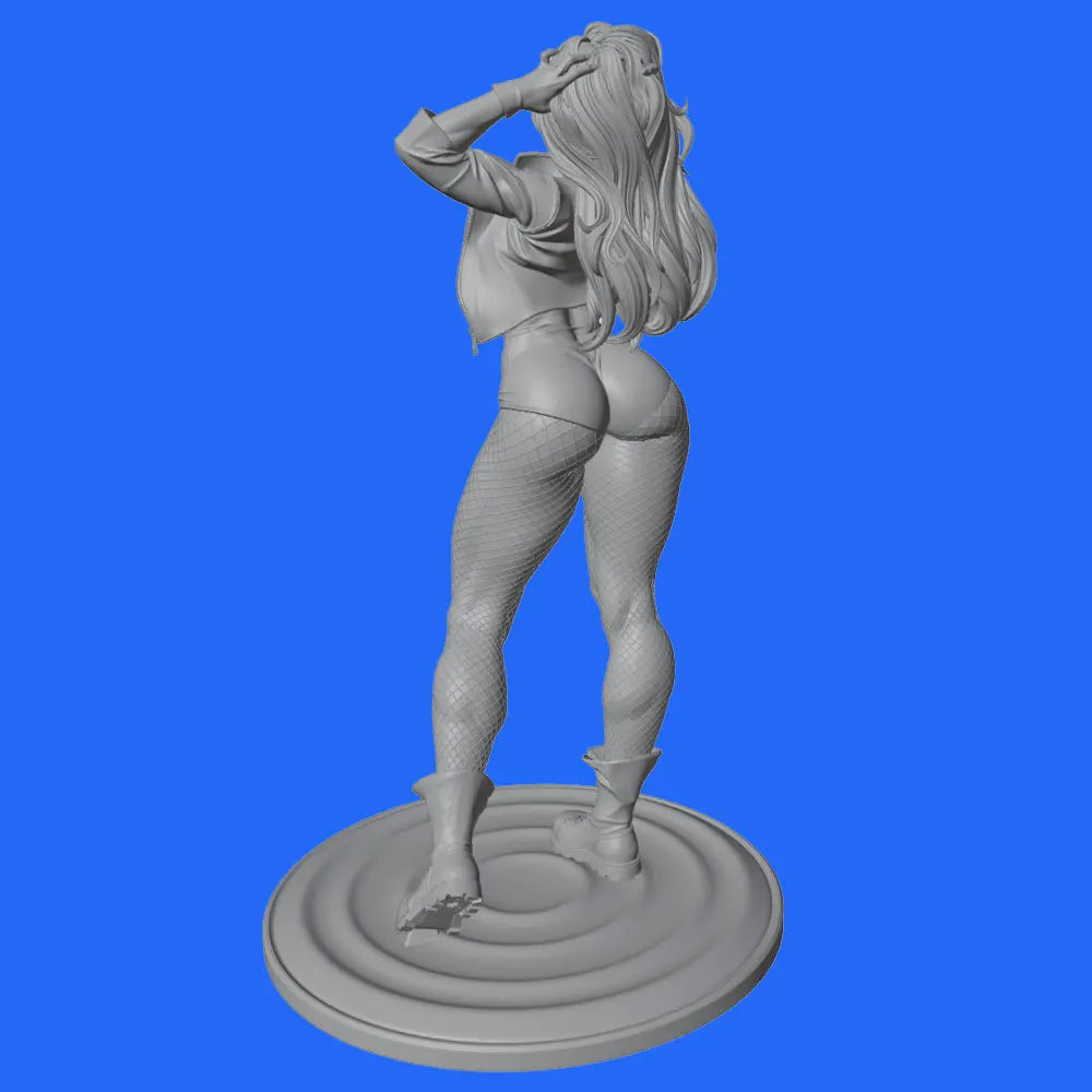 1/24 Contemporary Pin-up Females with Long Hair, Resin Model Figure Kit, Unassembled and Unpainted