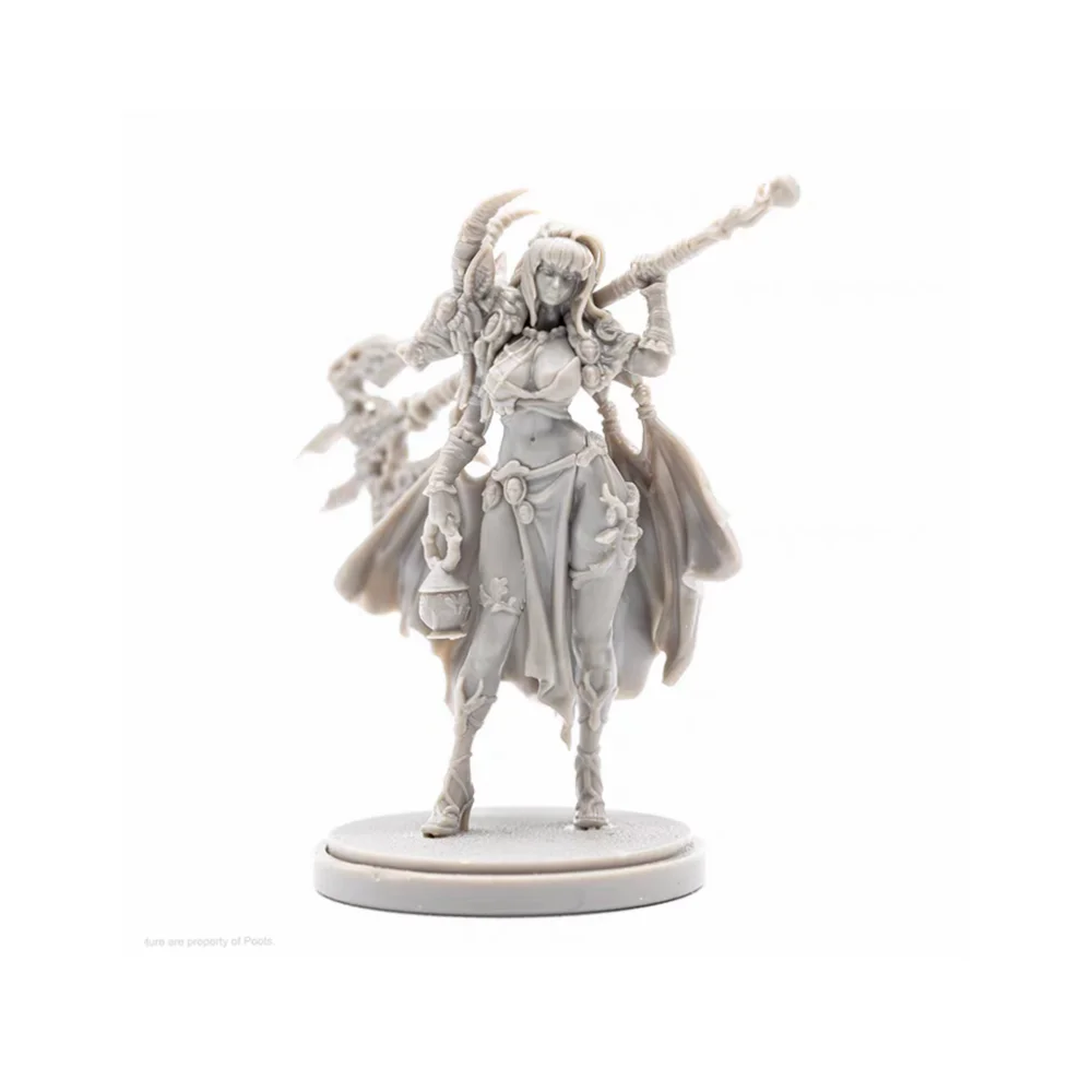 Dead Kingdom Female Warriors and Sorceresses, 9 Figures, Resin Model Figure Kit, Fantasy Theme, Unassembled and Unpainted