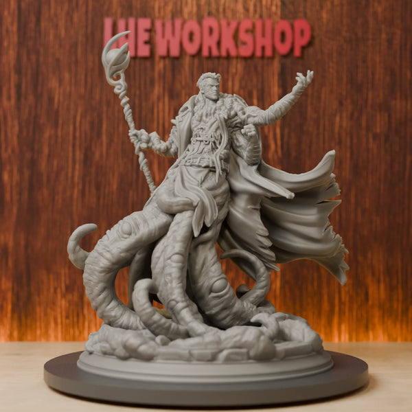 75mm Ascendant Eldritch Sorcerer, Resin Model Figure Kit, Fantasy Theme, Unassembled and Unpainted