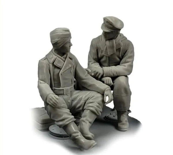 1/35 WWI ANZAC Soldiers, 2 Figures, Resin Model Figure Kit, Unassembled and Unpainted