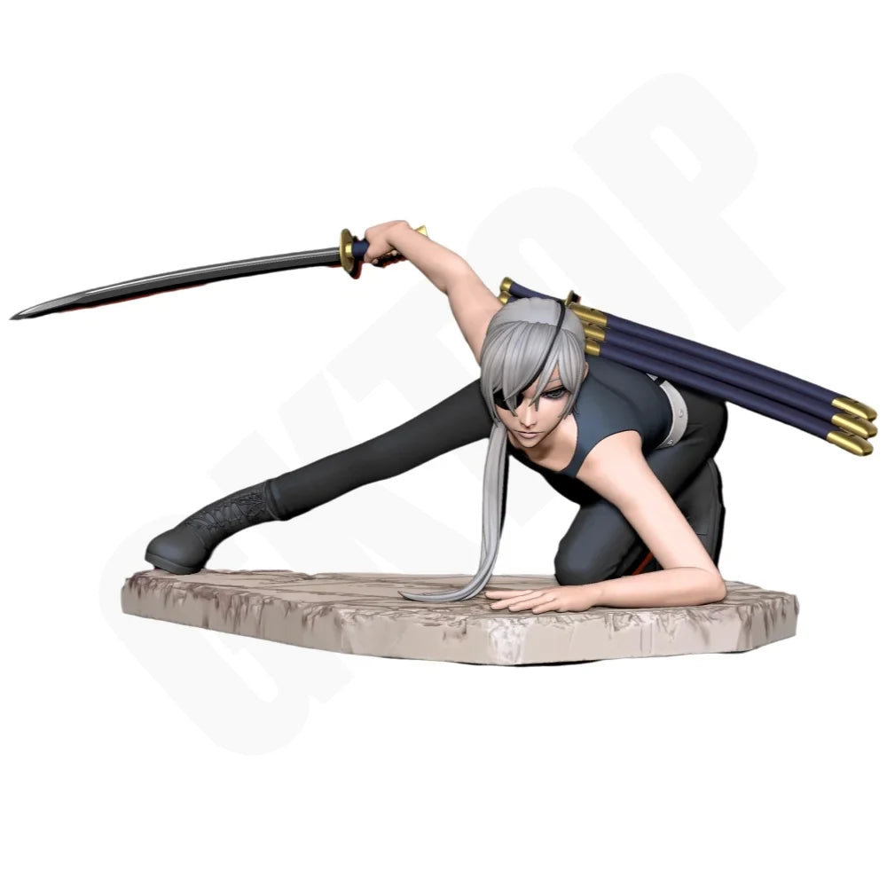 1/24 Ninja Swordsman Female, Resin Model Figure Kit, Unassembled and Unpainted
