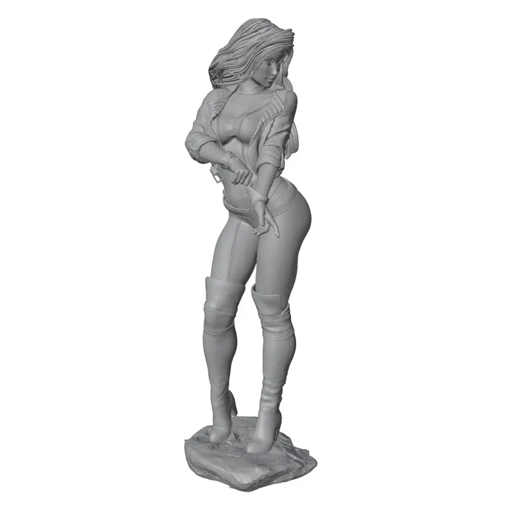 1/24 Pin-up Woman, Resin Model Figure Kit, Unassembled and Unpainted