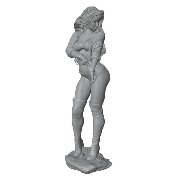 1/24 Pin-up Woman, Resin Model Figure Kit, Unassembled and Unpainted