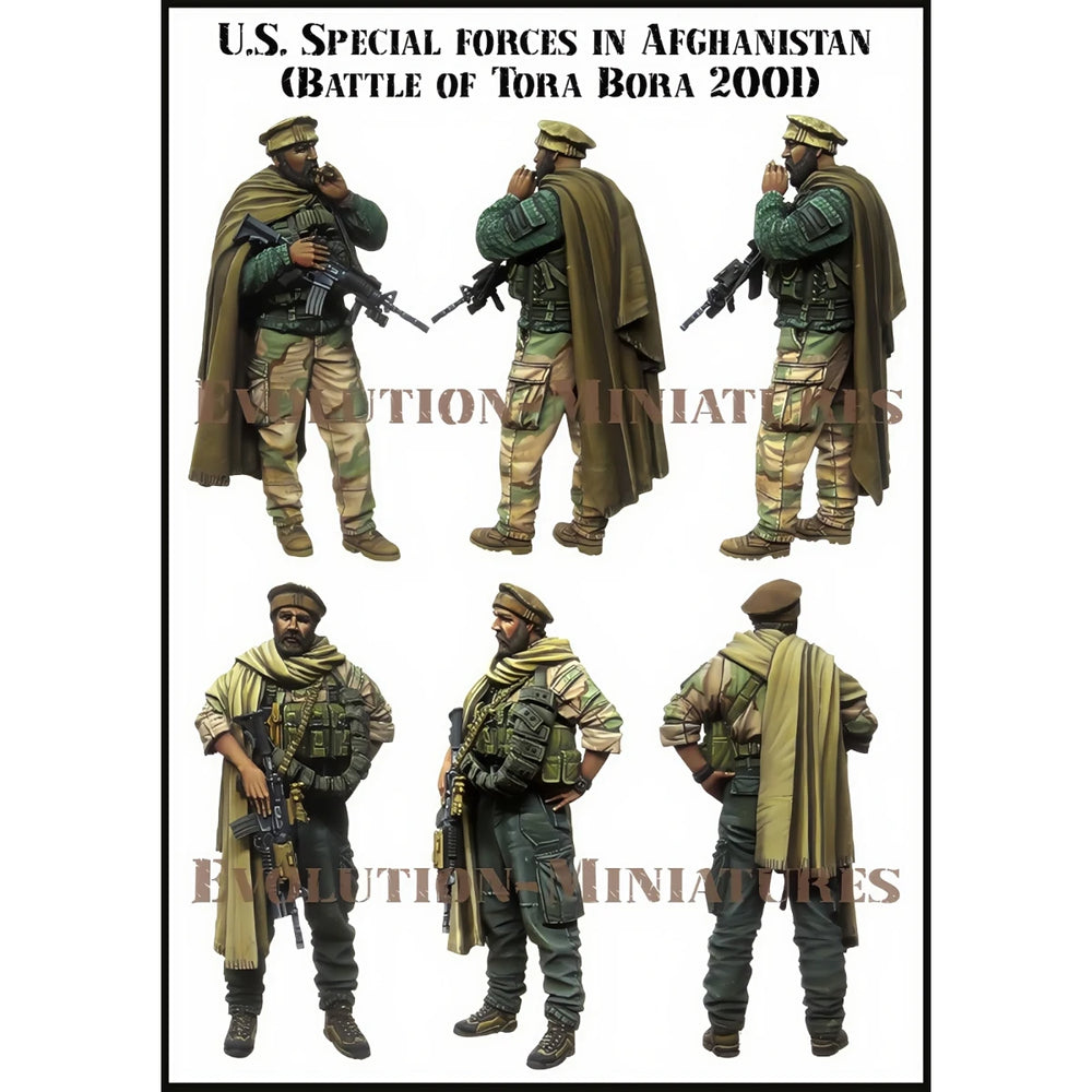 1/35 Modern US Special Forces with Shemagh and Rifles, 6 Figures, Resin Model Figure Kit, Unassembled and Unpainted