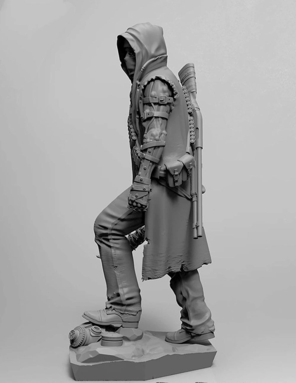 1/35 Modern Post-Apocalyptic Survivor Warrior, Resin Model Figure Kit, Unassembled and Unpainted