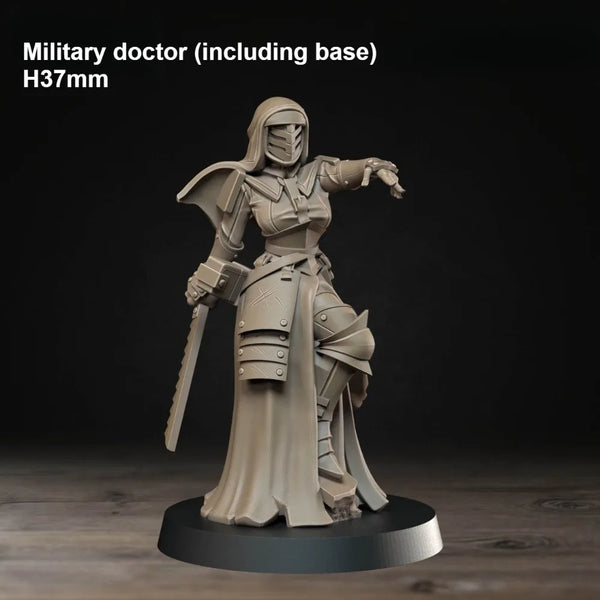 Grimdark Medieval Fantasy Army, 16 Figures, Resin Model Figure Kit, Fantasy Theme, Unassembled and Unpainted