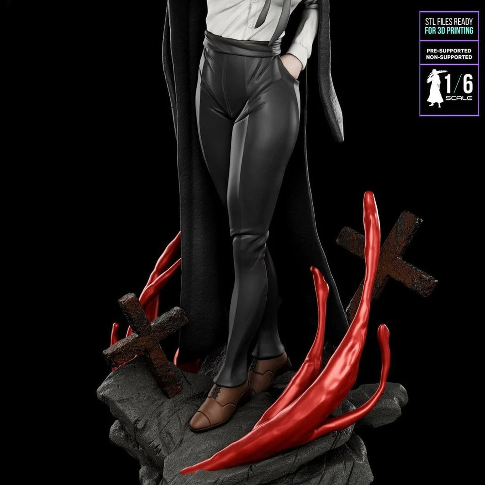 Chainsaw Girl, Resin Model Figure Kit, Anime Theme, Unassembled and Unpainted